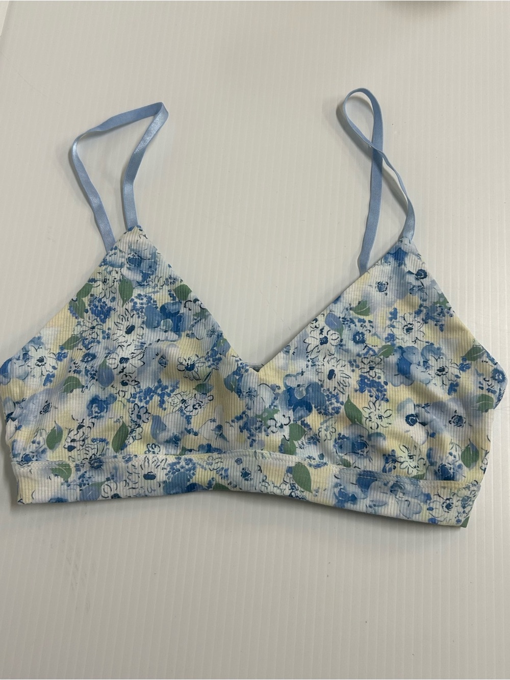 Kittenish Blue Floral Bralette Size M NWT - Picture 1 of 4